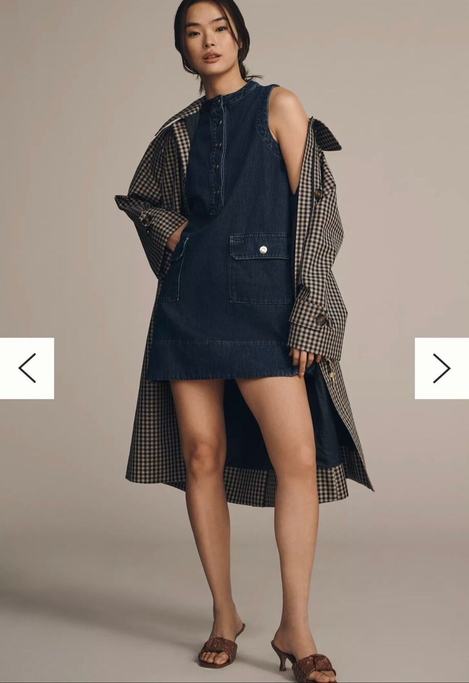 ALIGNE Luella Denim Mini Dress Anthropologie Dark Wash US 12